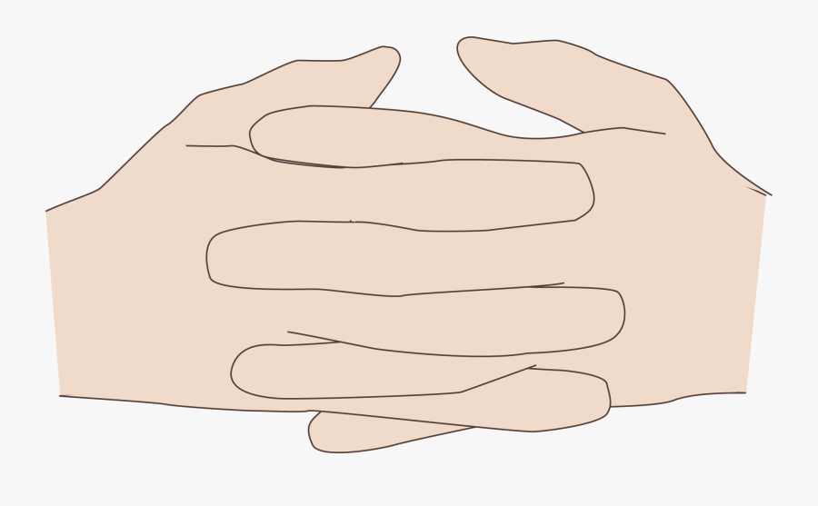 Hands Clasped Together Sign Language, Transparent Clipart