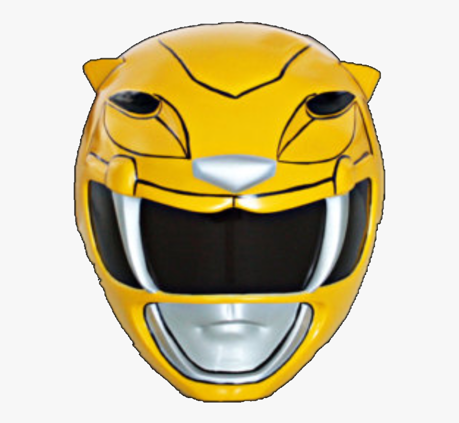Mighty Morphin Power Rangers Yellow Ranger Helmet, Transparent Clipart