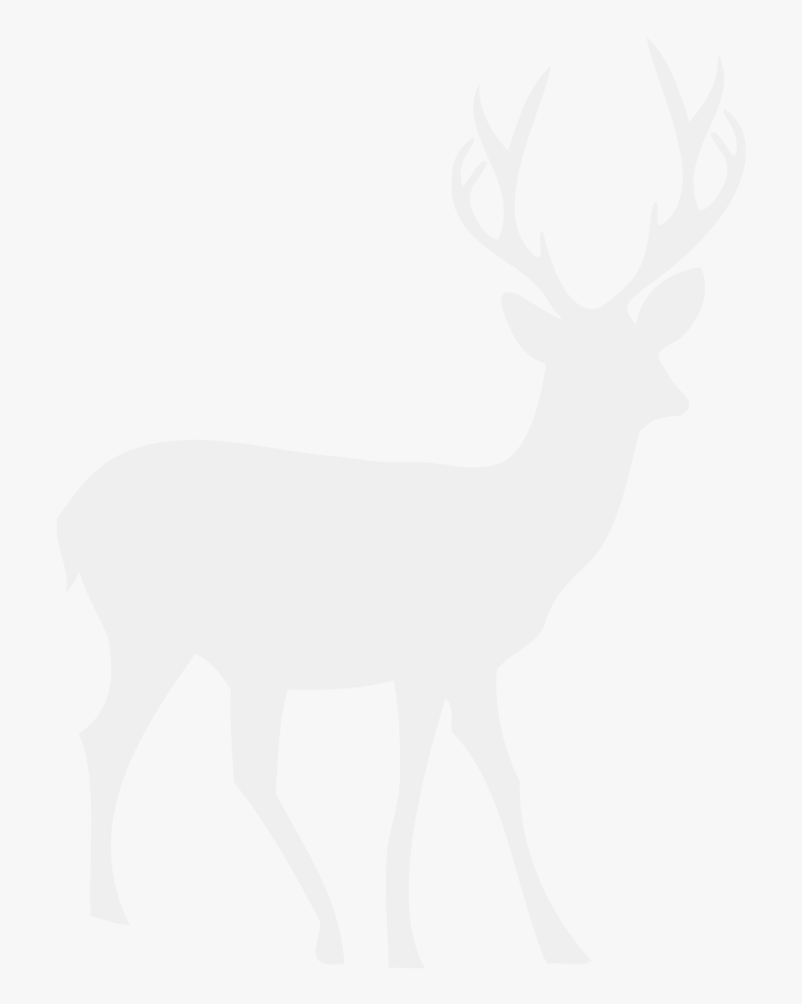 White Deer Png - Cartoon Black And White Deer, Transparent Clipart