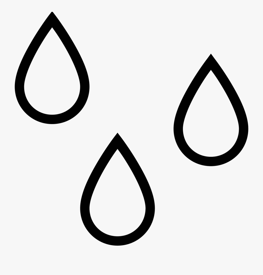 There Are Three Water Droplets Outlined - Transparent Wet Icon, Transparent Clipart