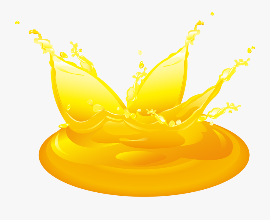 Orange Juice Golden Drops - Mustard Oil Drop Png, Transparent Clipart