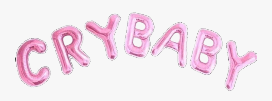 #pink #balloons #crybaby #overlay #text #freetoedit - Cry Baby, Transparent Clipart