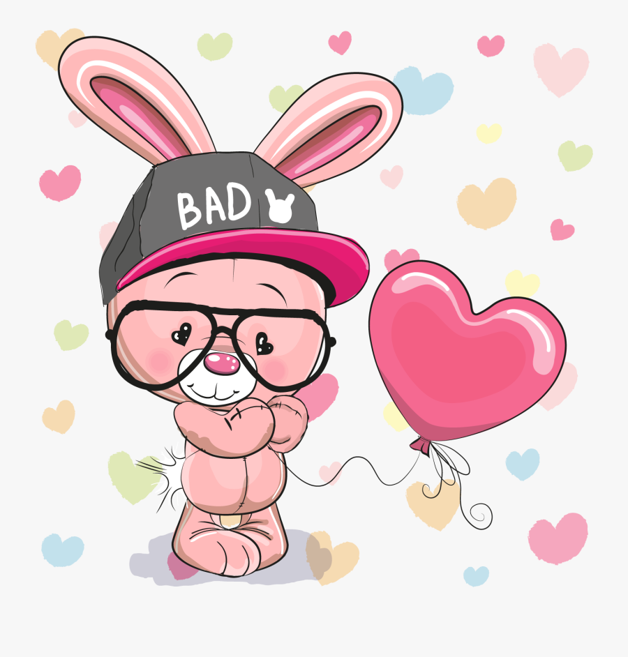 Animals With Balloons Clipart - Cute Thanks, Transparent Clipart