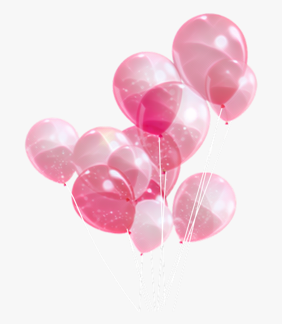 #pink #balloons #cake #happybirthday #happyday #birthdaycake - Birthday, Transparent Clipart