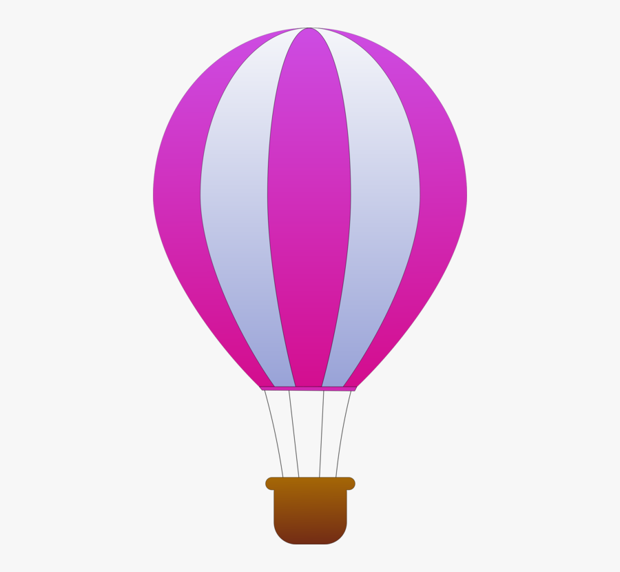 Pink,purple,hot Air Ballooning - Blue Hot Air Balloon Clipart, Transparent Clipart