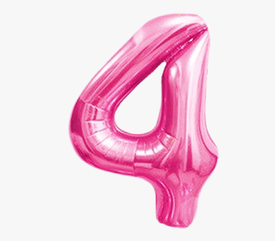 #numbers #four #pink #balloons #pinkballoons 
#picsart - Four Number Pink Balloon, Transparent Clipart