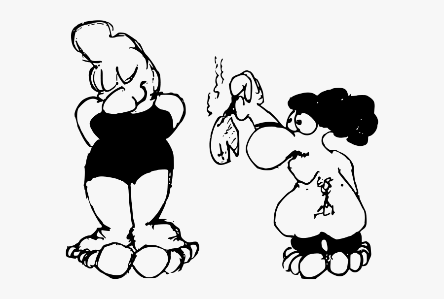 Him, Her And A Fish - Caricaturas De Amor Gratis, Transparent Clipart