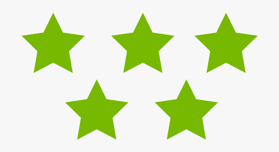 White Paper Stars Icon - Five Star Rating Transparent, Transparent Clipart