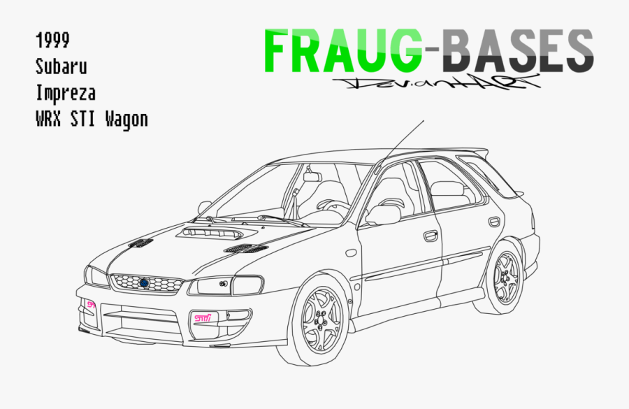 Subaru Drawing Sti - Coupé, Transparent Clipart