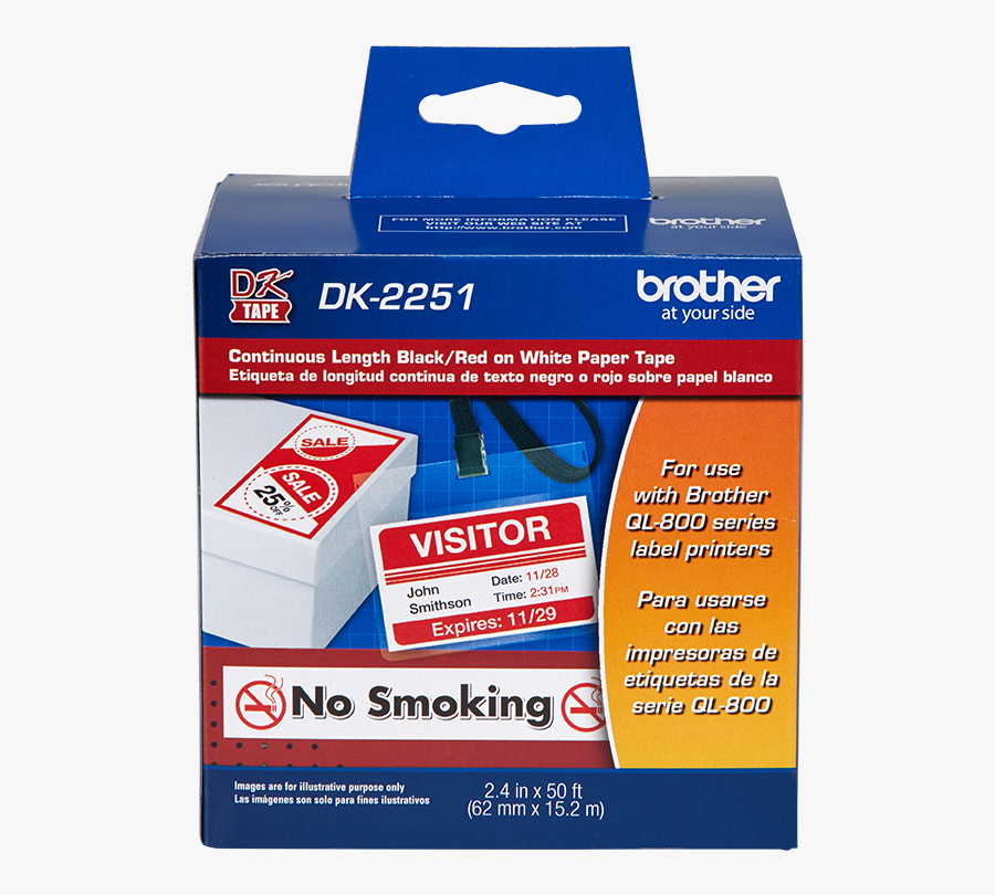 Dk2251 Front - Brother Ql 800 Labels, Transparent Clipart