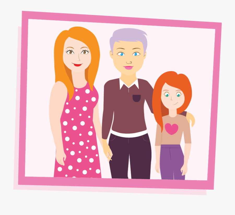 Illustration Of Hannah"s Family - Cartoon, Transparent Clipart