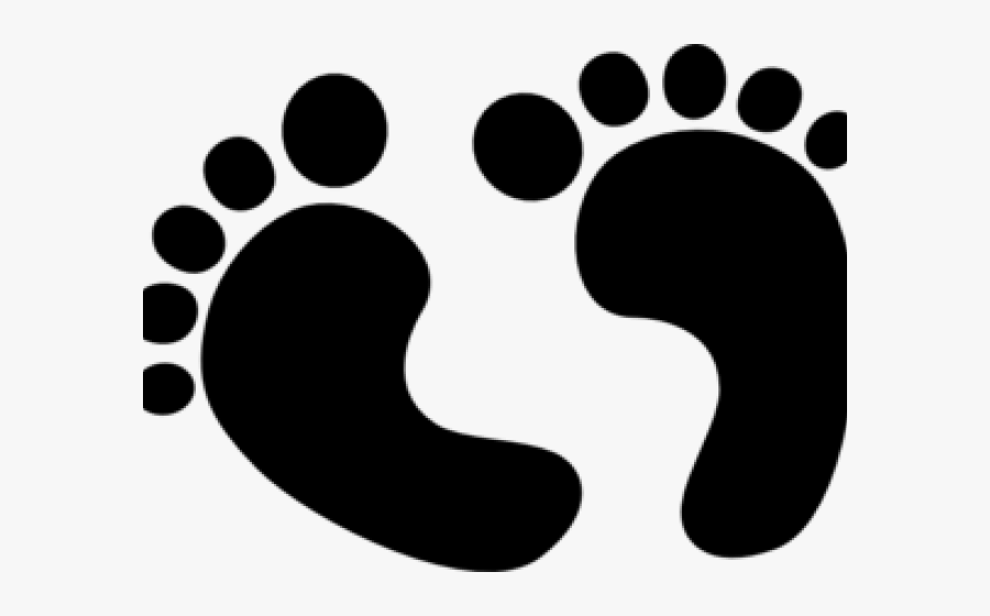 Grey Clipart Footprints - Clipart Baby Feet Svg, Transparent Clipart