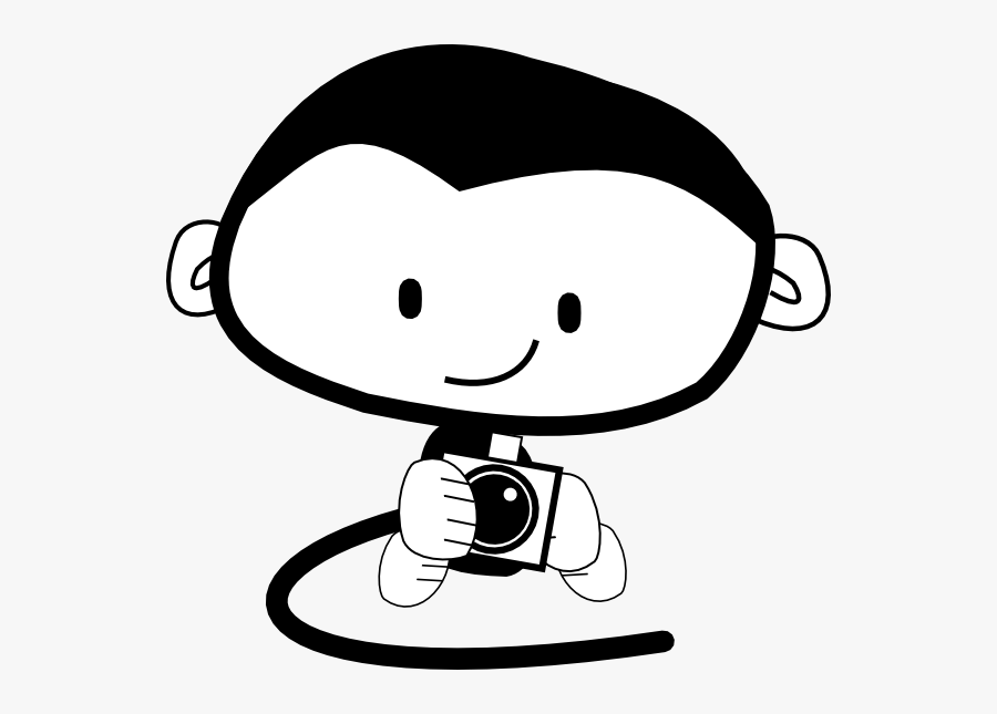 Monkey With Camera Cartoon, Transparent Clipart