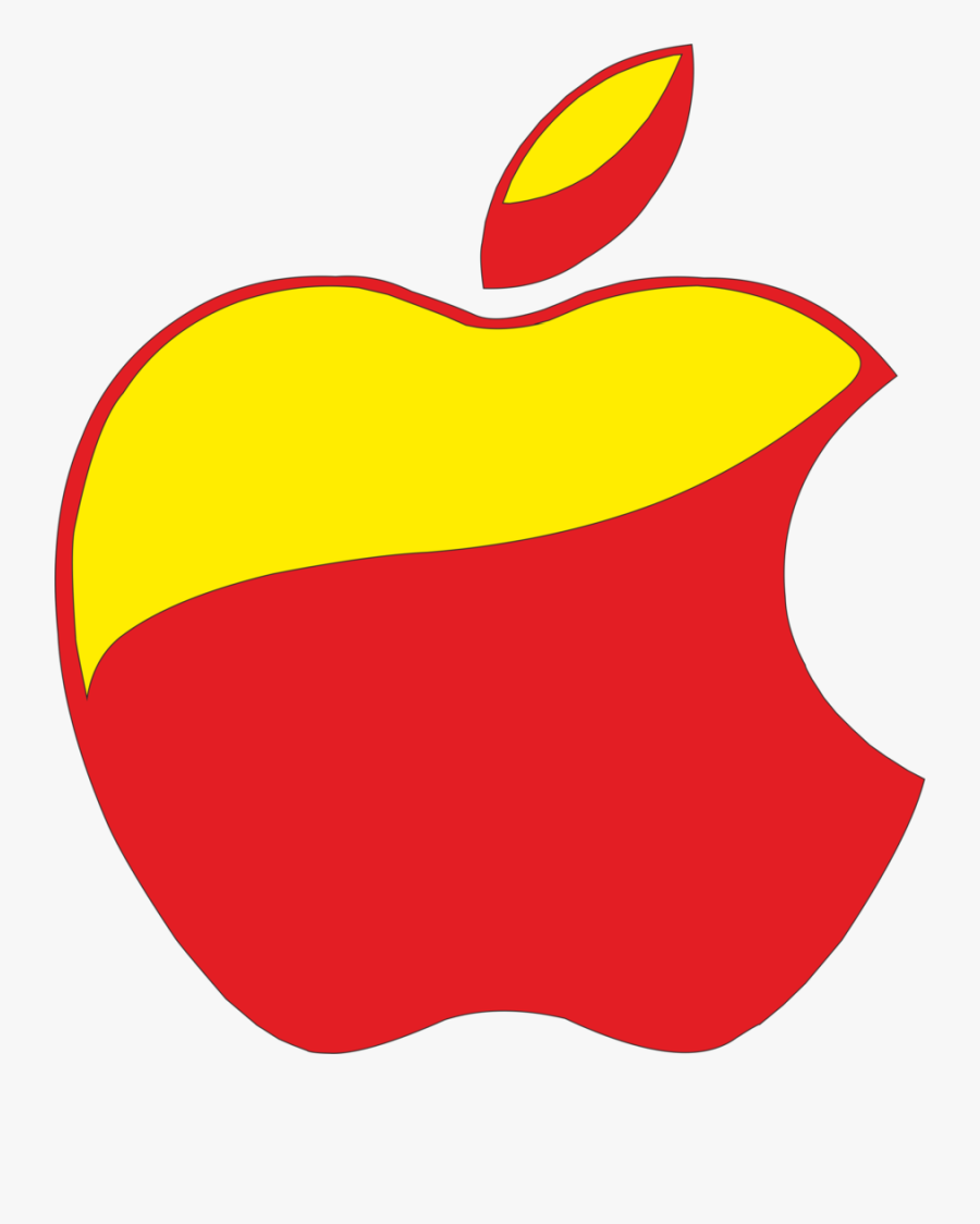 Apple Logo Red And Yellow By Victormtavarez - Red And Yellow Apple Logo, Transparent Clipart