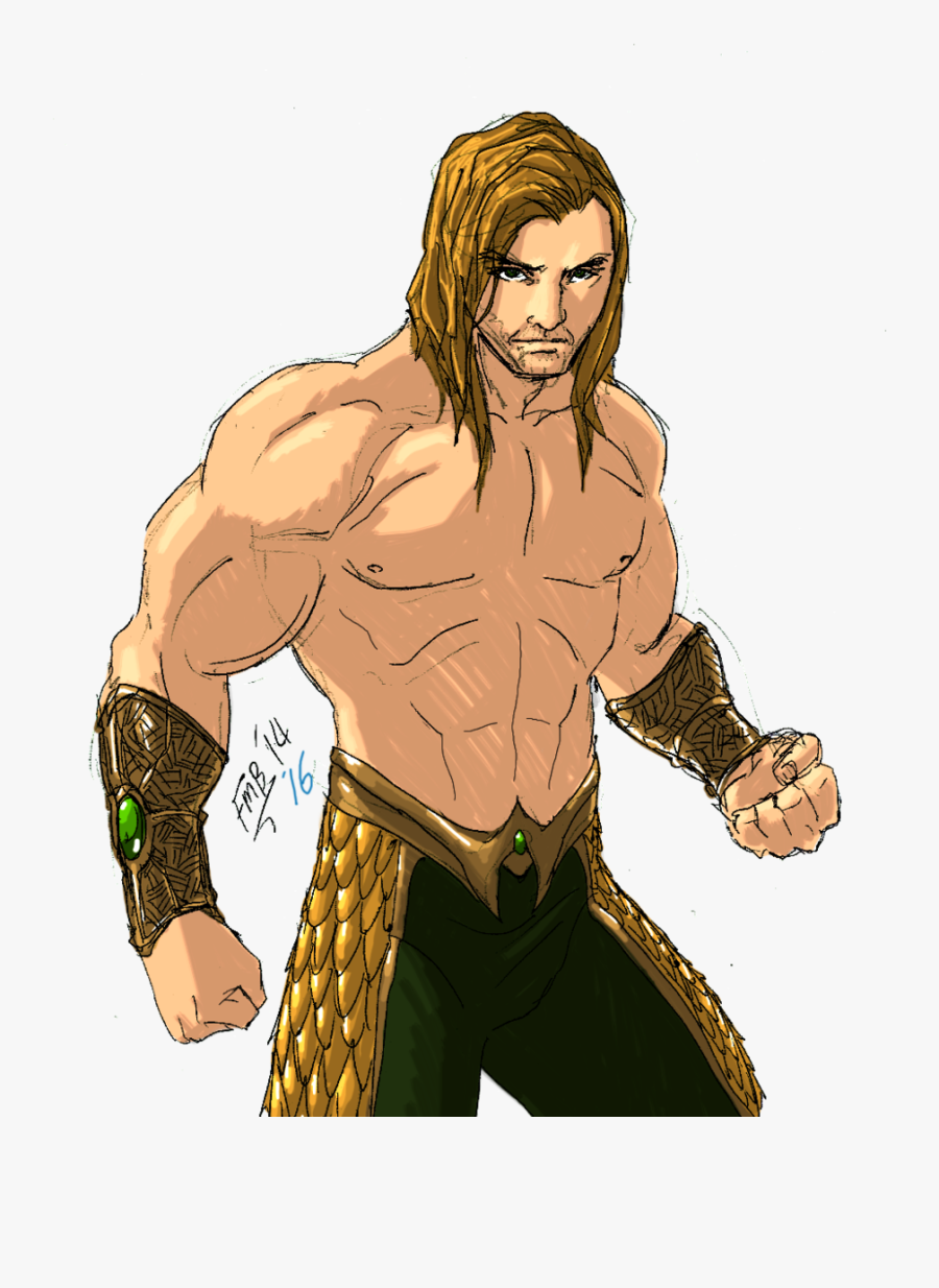 Freeuse Library Aquaman Drawing Realistic - Aquaman Drawing, Transparent Clipart