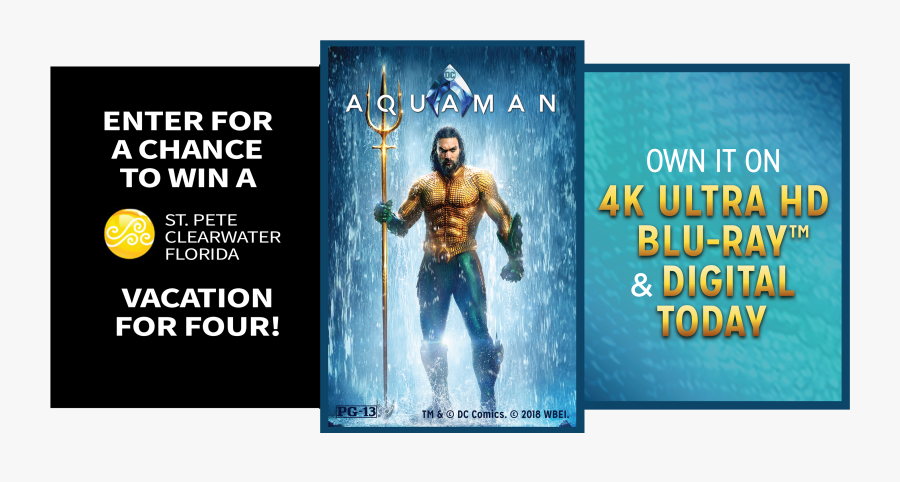 Transparent Aquaman Png - Aquaman Bluray 3d, Transparent Clipart