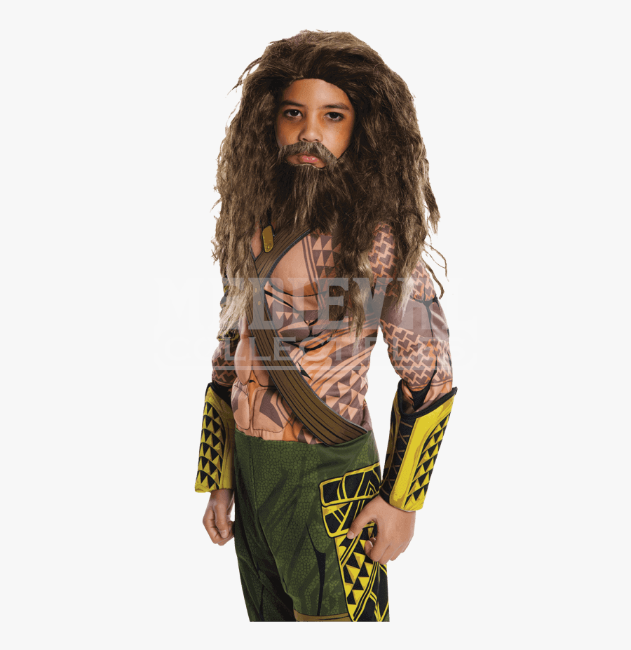 Kids Dawn Of Justice Aquaman Wig And Beard Set - Peluca Y Barba De Aquaman, Transparent Clipart