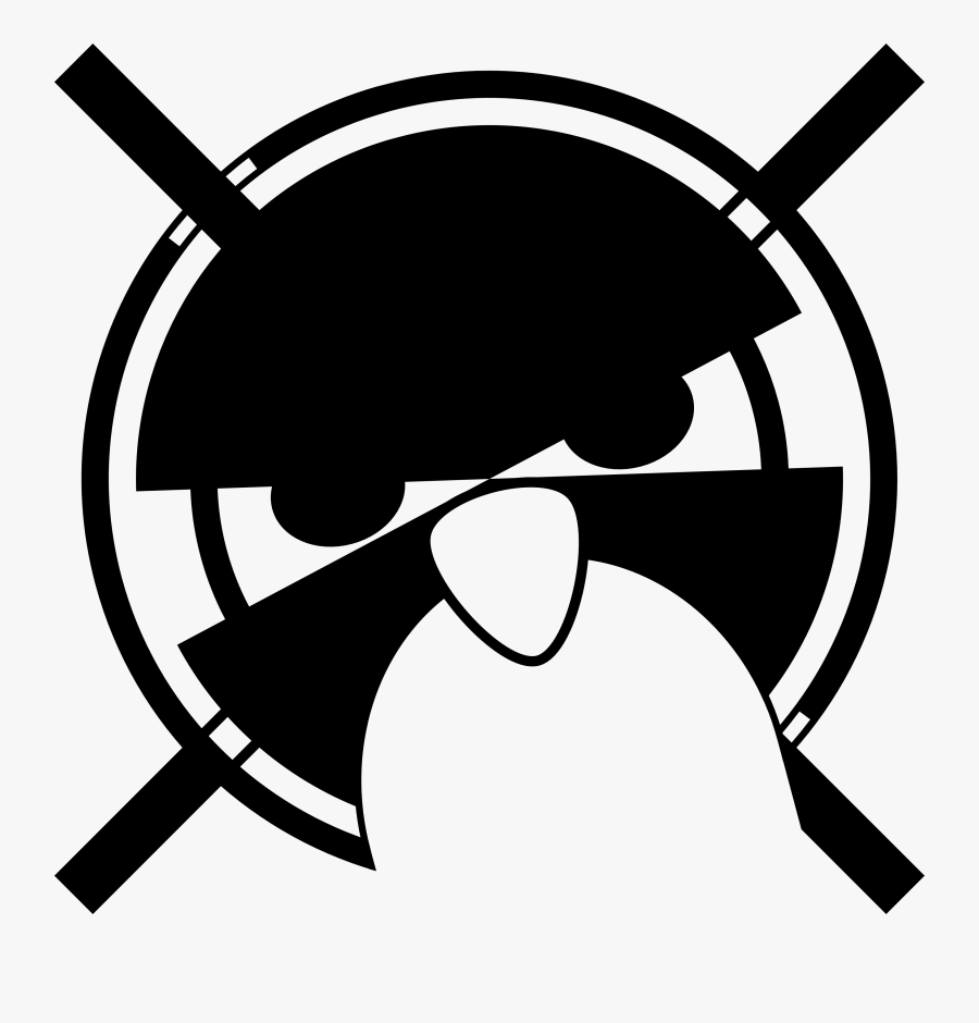 Black And White Gamer Logo, Transparent Clipart
