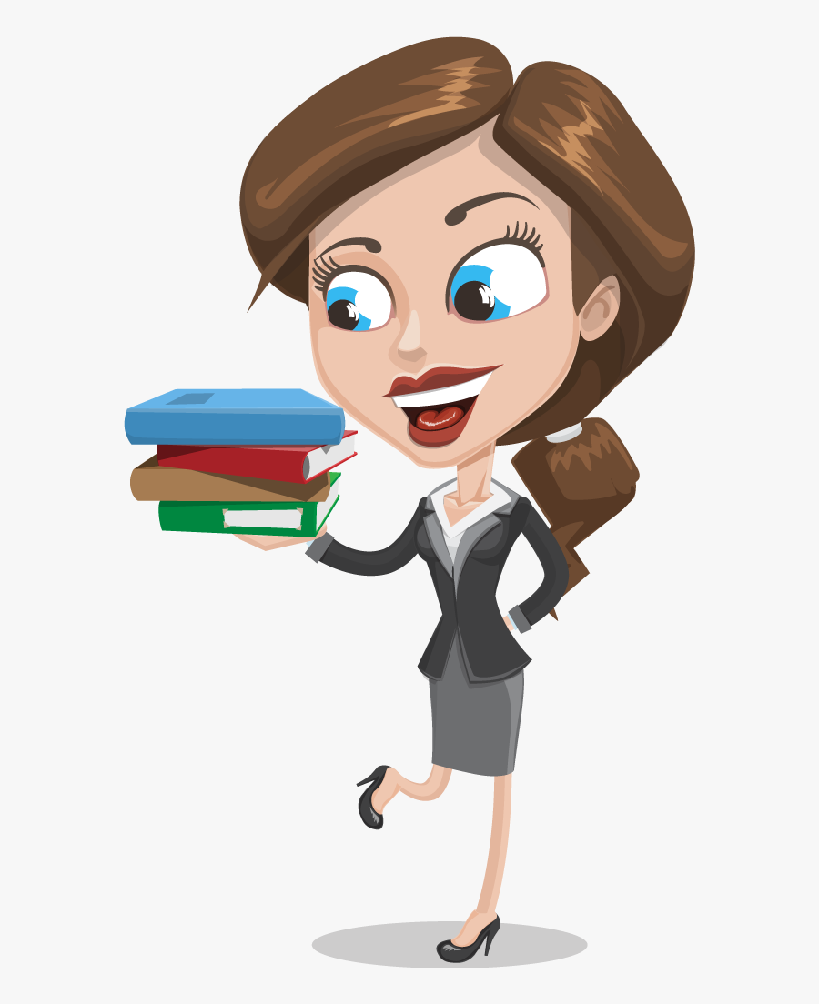 Transparent Belly Button Png - Animated Office Lady Png, Transparent Clipart