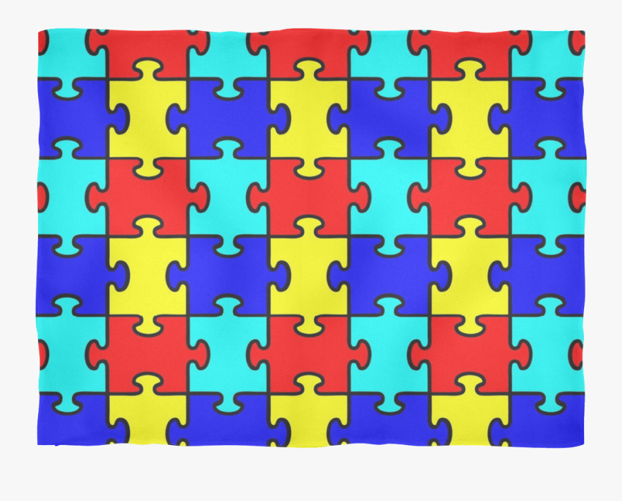 Autism Puzzle - Autism Puzzle Pieces Background, Transparent Clipart