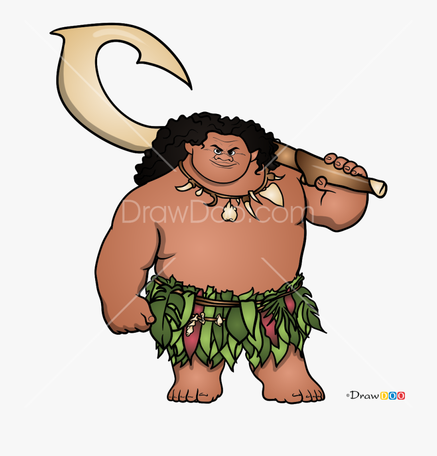 Transparent Banyan Tree Clipart - Maui Moana Drawing Easy, Transparent Clipart