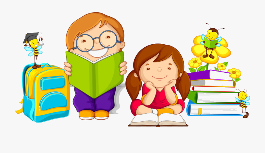 Children Study Cartoon, Transparent Clipart