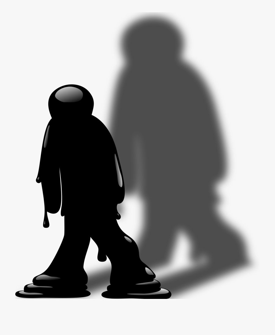 Melting Clipart Free For Download - Person With Shadow Cartoon, Transparent Clipart
