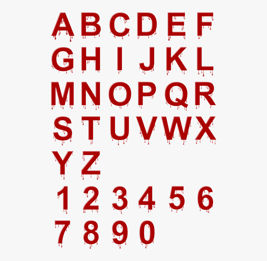 Melting Clipart Free For Download - Blood Letters Transparent, Transparent Clipart