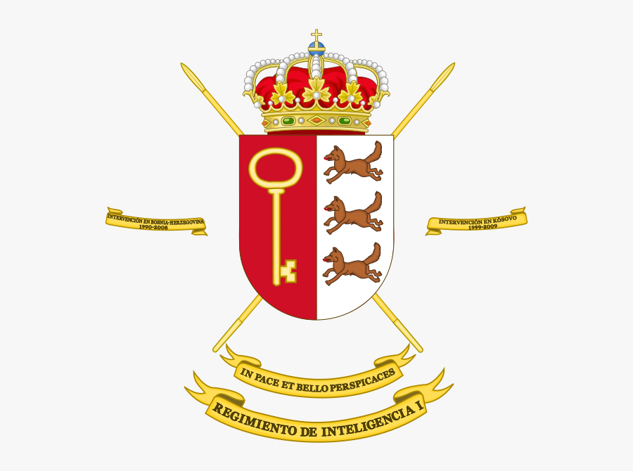Intelligence Regiment No 1, Spanish Army - Coat Of Arms Light Symbol, Transparent Clipart