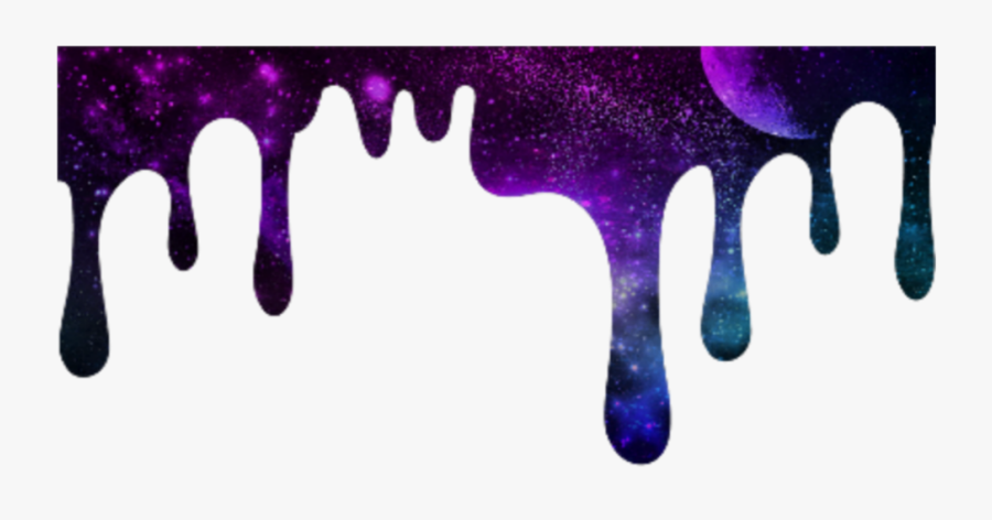 #dripping #melting #galaxy #space #background #overlay - Drip Png, Transparent Clipart