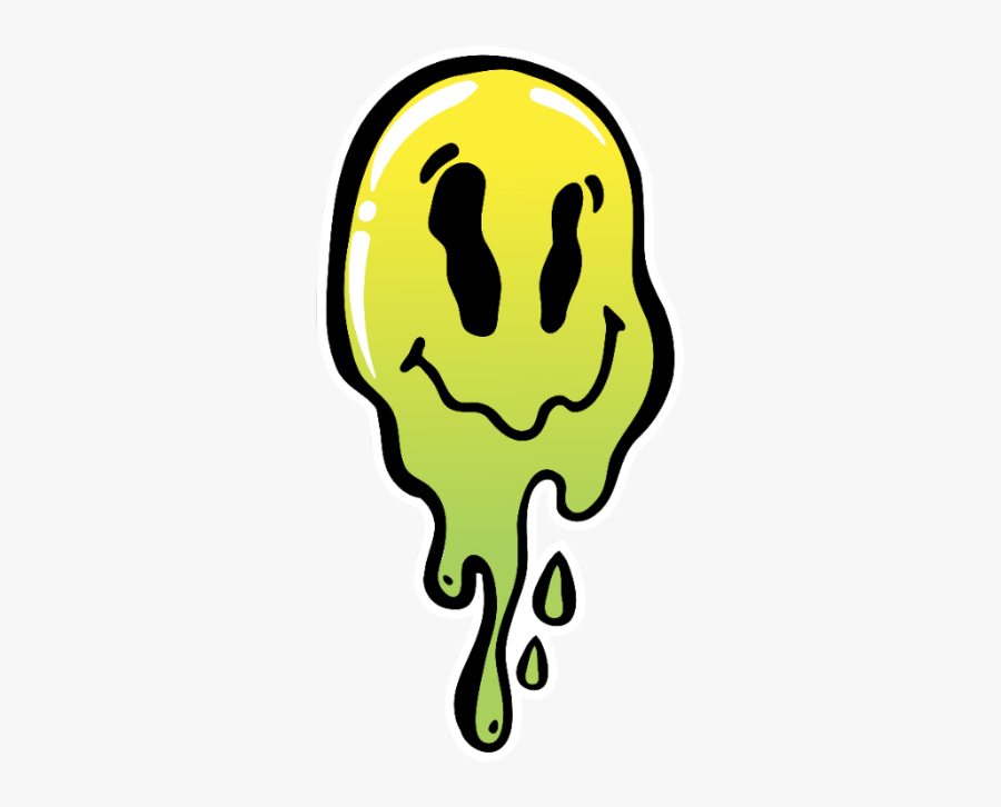 #edits #smily #melting #dripping #grime #art #stickers - Drip Face Sticker, Transparent Clipart