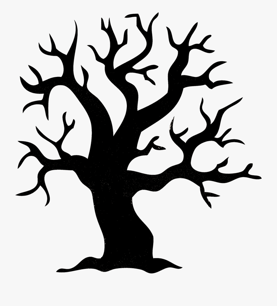 Sisters - Halloween Tree Silhouette, Transparent Clipart