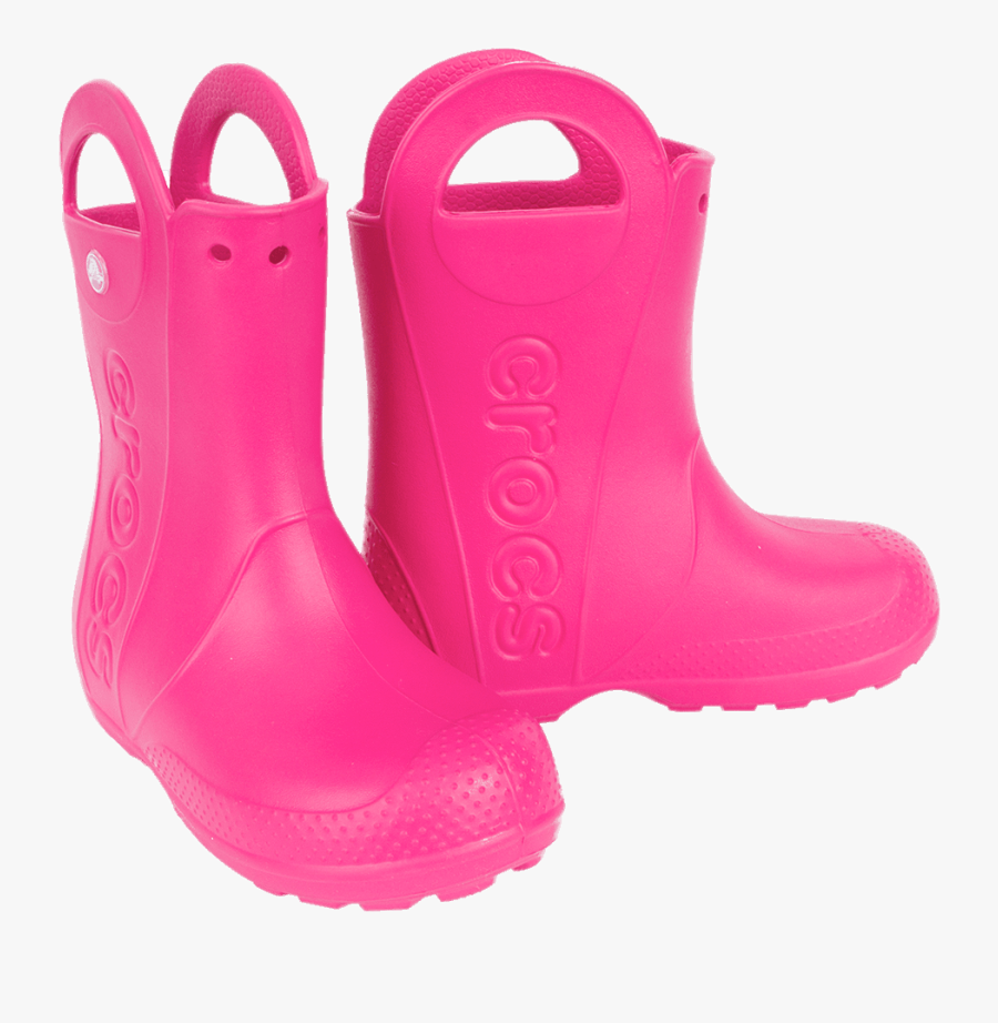 Crocs Pink Wellies - Welly Boots Transparent Background, Transparent Clipart