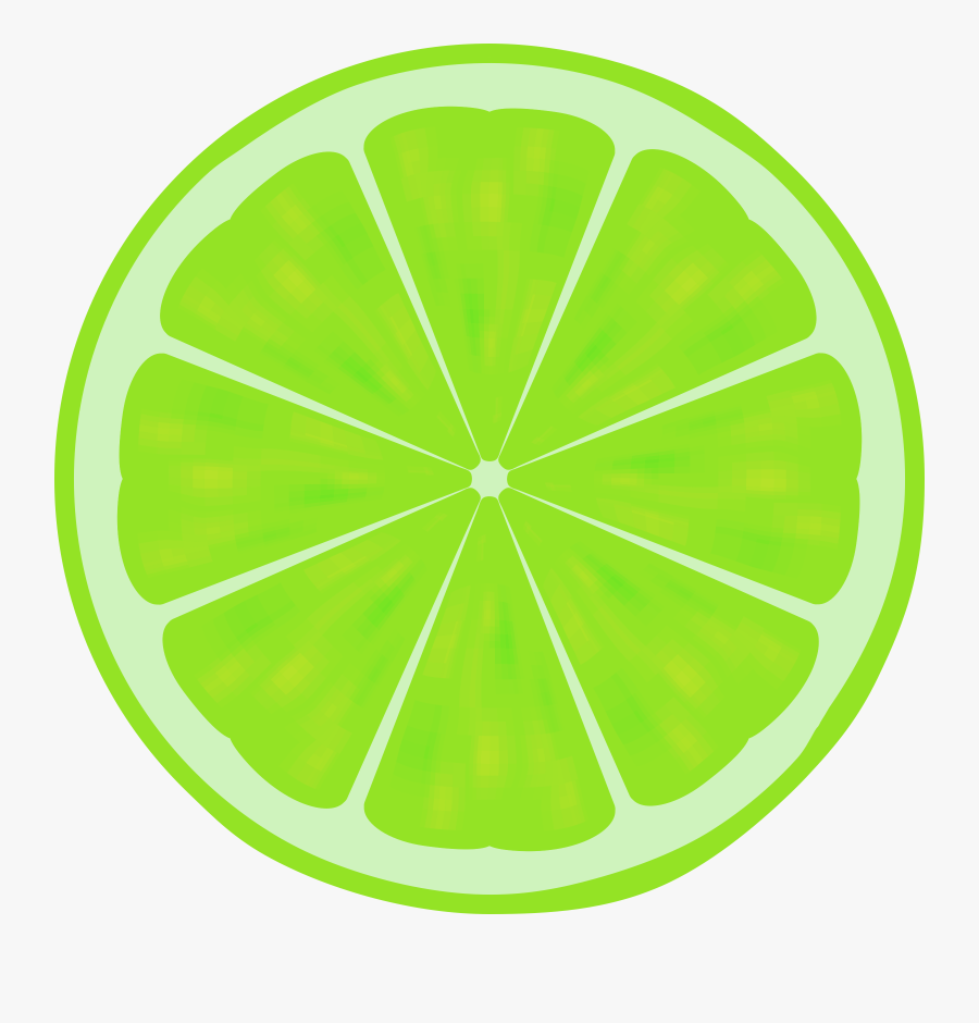 Clip Art Slice Picture Black - Green Lemon Draw Png, Transparent Clipart