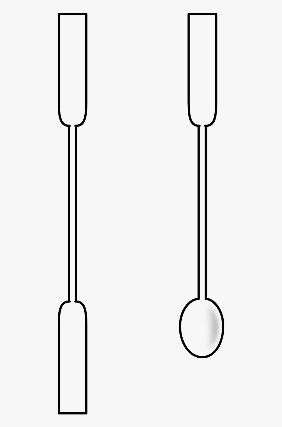 Spatula Spattle Chemie - Drawing Of Spatula In Chemistry, Transparent Clipart