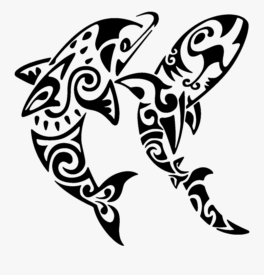 Polynesia Tattoo Shark Mori People T Moko - Shark Tattoo, Transparent Clipart
