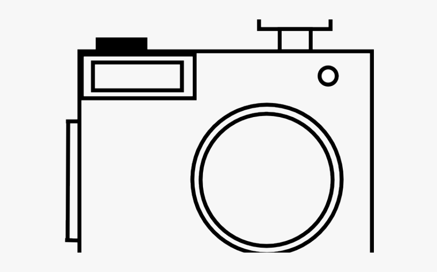 Photo Camera Clipart Outline - Simple Camera Coloring Pages, Transparent Clipart