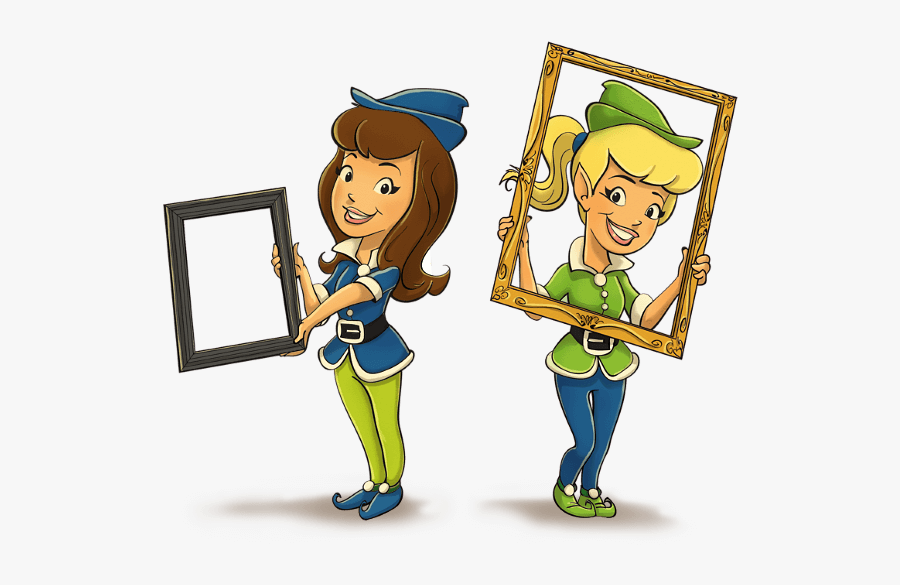 Groovy Framing Elves - Cartoon, Transparent Clipart