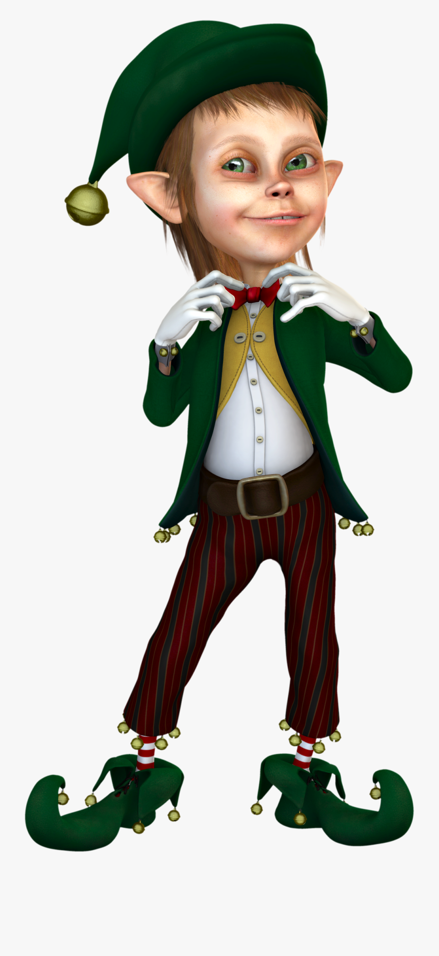 Clip Art Clipart No Background - Christmas Elf 3d Png, Transparent Clipart