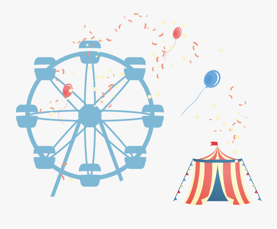 Amusement Park Euclidean Vector Roller Coaster Ferris - Amusement Park, Transparent Clipart