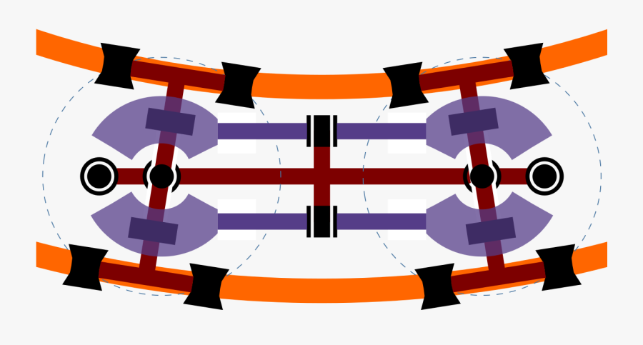 Rollercoasterchassis Bogie Train Planb - Roller Coaster Train Chassis, Transparent Clipart