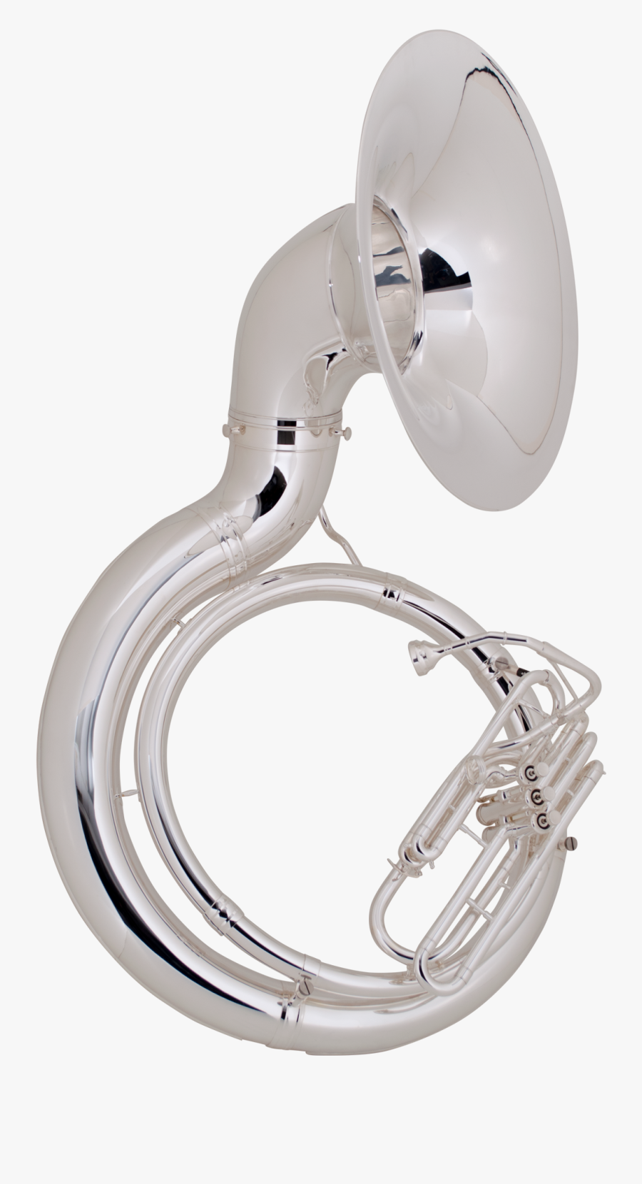 Mellophone Sousaphone Brass Instruments Tuba C - King Satin Silver Sousaphone, Transparent Clipart