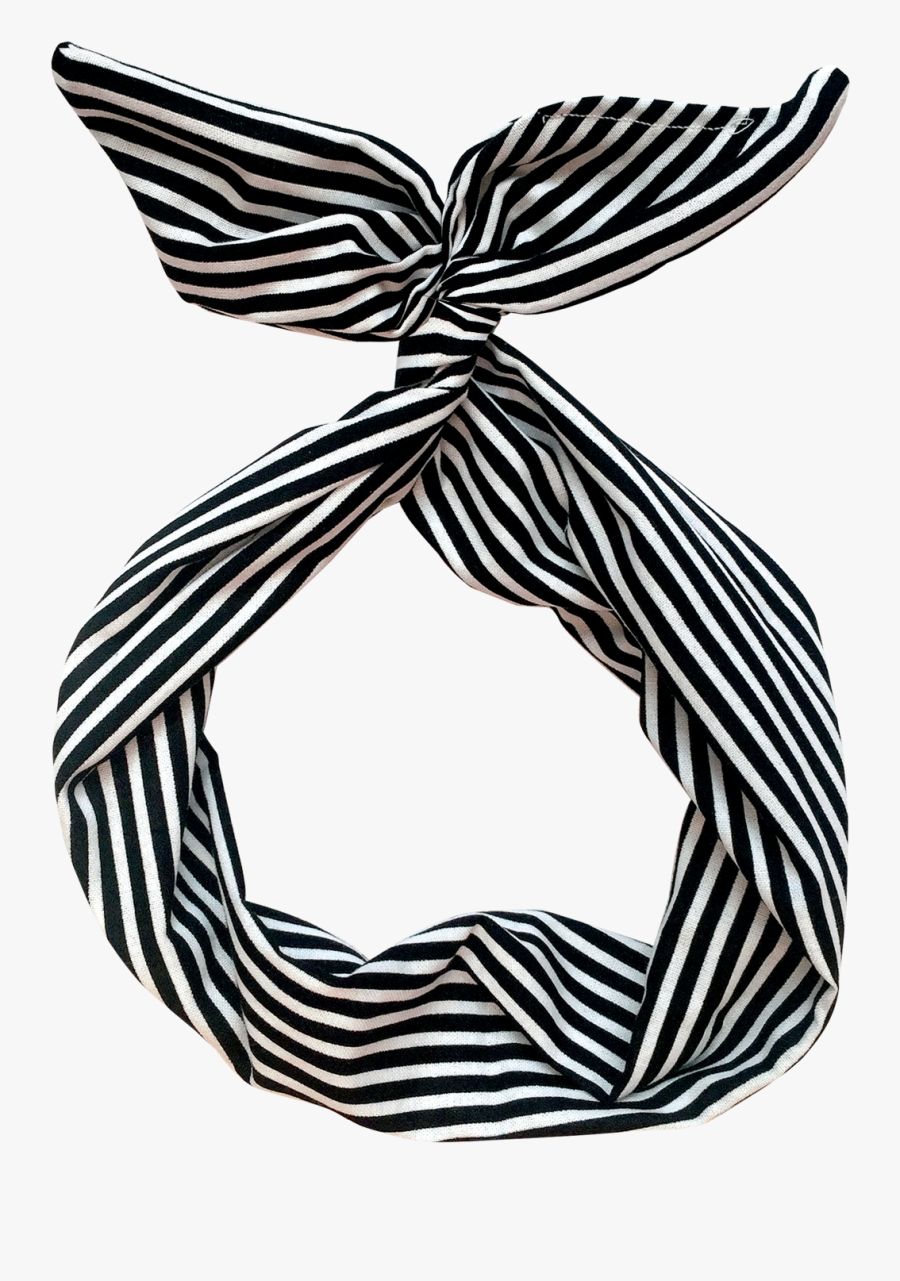 Image Of Black And White Stripe Wire Headband - Illustration, Transparent Clipart