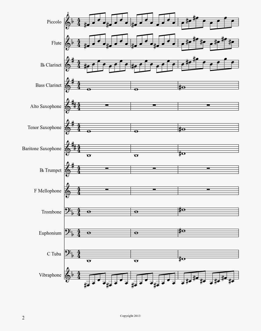Skrillex Marching Band Sheet Music Composed By James - Sarabande Handel Music Sheet, Transparent Clipart