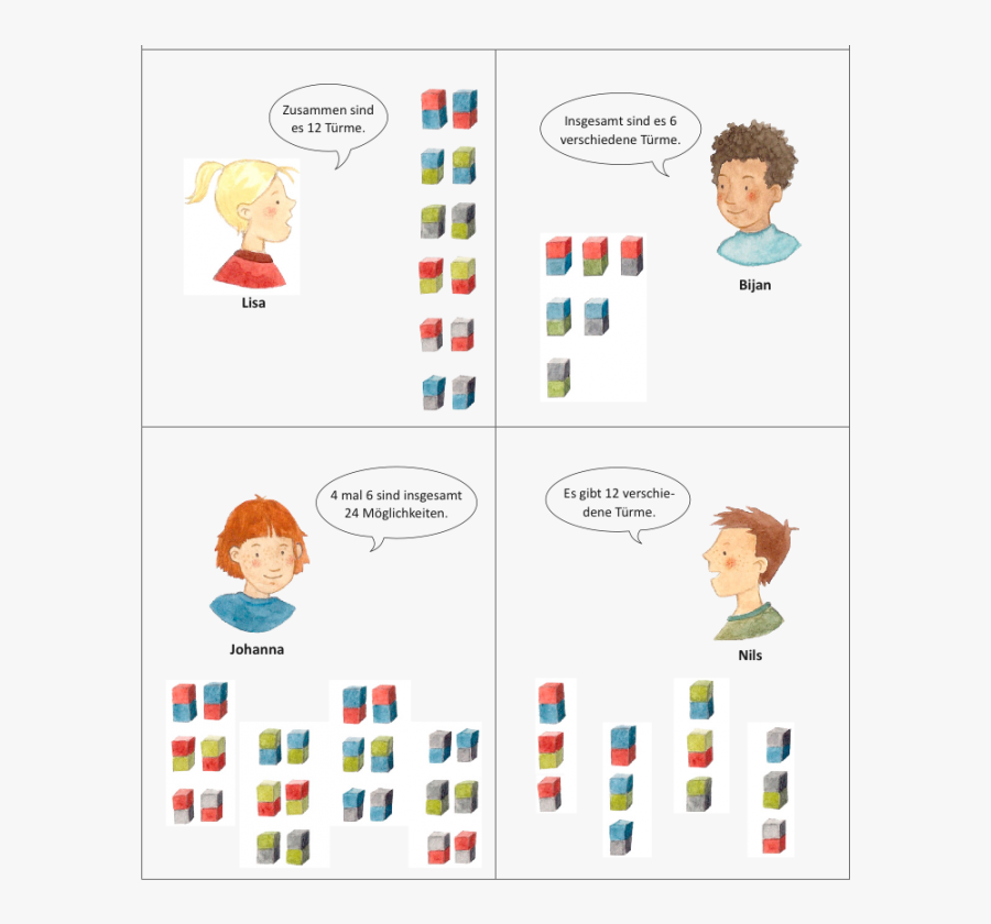 Türme Bauen Kombinatorik Grundschule, Transparent Clipart