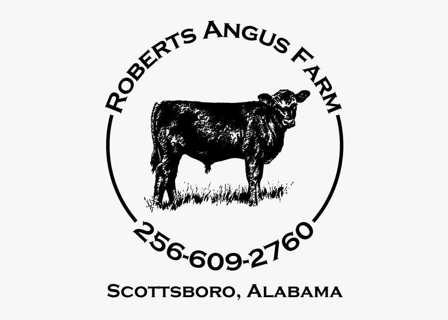 Angus Bull Farm Logo, Transparent Clipart