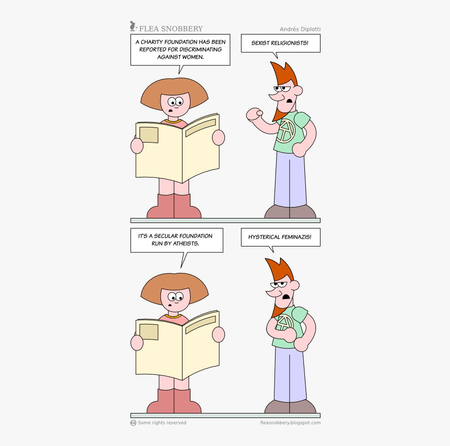 Via Flea Snobbery - Viñetas De La Discriminacion, Transparent Clipart