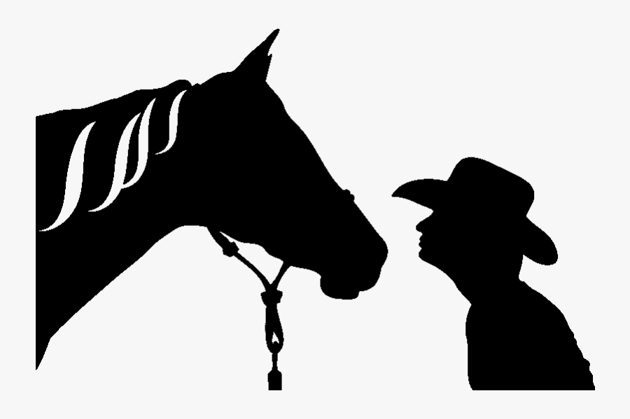 Silhouette Horse Cowboy Hat - Cowboy Hat, Transparent Clipart