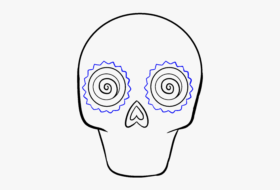Sugar Drawing Cool - Day Of The Dead Drawings Easy, Transparent Clipart