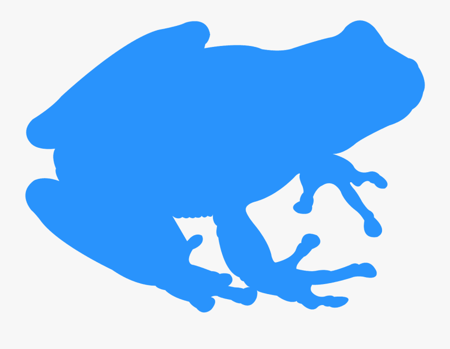 Water Frog Silhouette Vector, Transparent Clipart